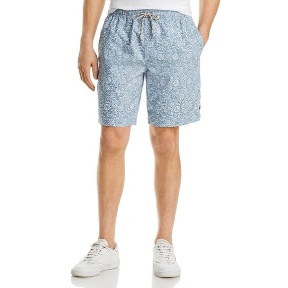 RAILS Mens Swimwear XL Blue Pull On Swim Trunks Drawstring KIAN Coastal Teal - Picture 1 of 12